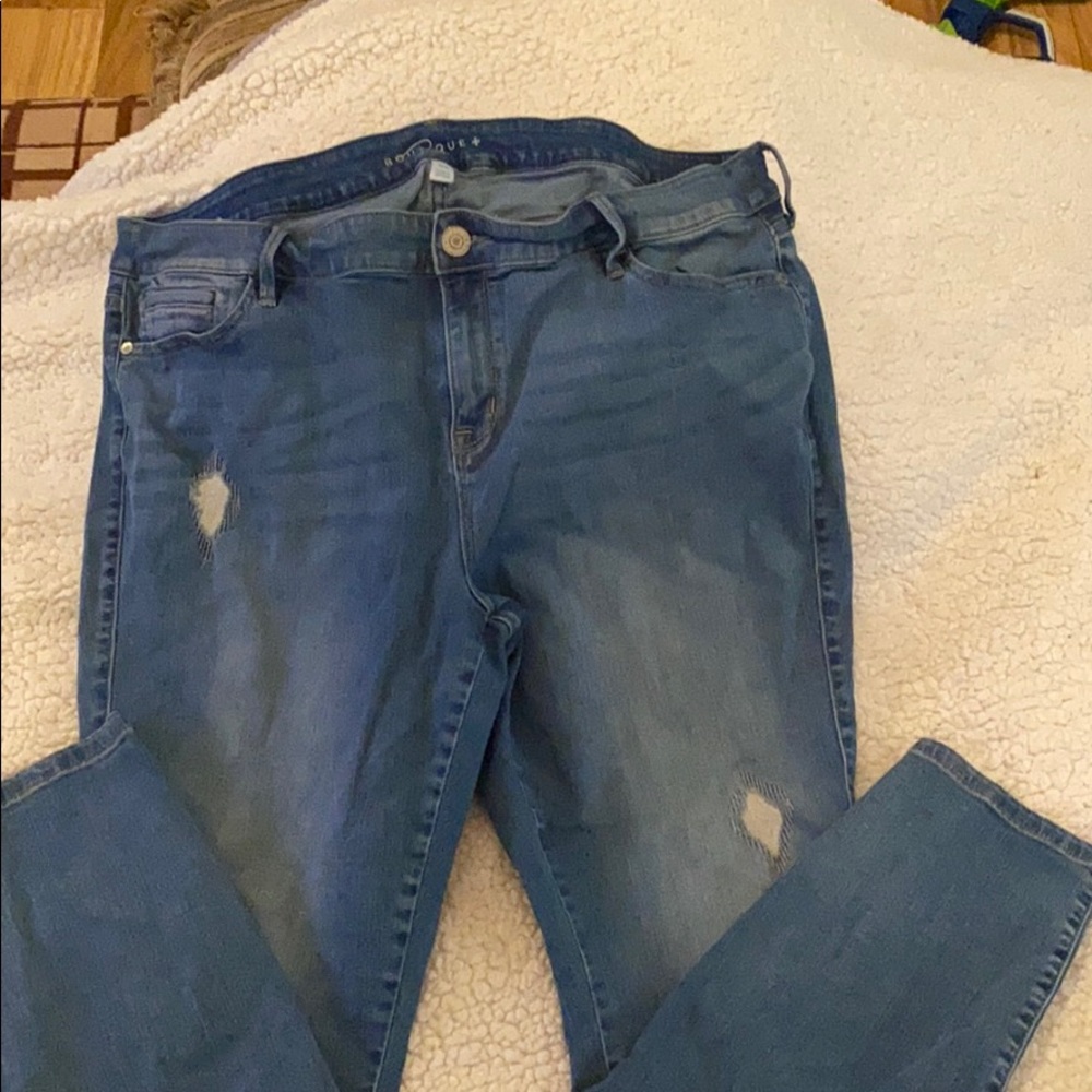 Boutique+ Distressed Skinny Jeans